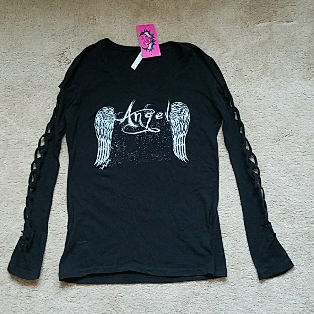 Demi Loon Women's Long Sleeve Slash Biker Shirt